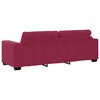 vidaXL 3-Sitzer-Sofa Weinrot 180 cm Samt