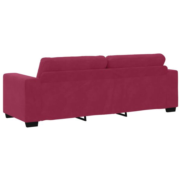 vidaXL 3-Sitzer-Sofa Weinrot 180 cm Samt