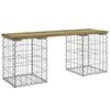 vidaXL Gartenbank aus Gabionen 103x31x42 cm Kiefernholz Impr&auml;gniert