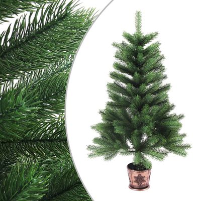 vidaXL Künstlicher Weihnachtsbaum mit Beleuchtung & Kugeln 90 cm Grün
