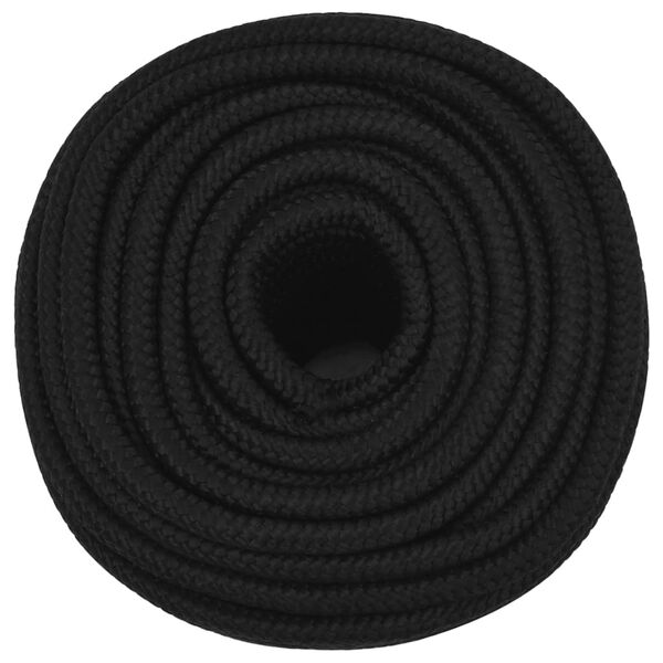 vidaXL Arbeitsseil Schwarz 12 mm 25 m Polyester