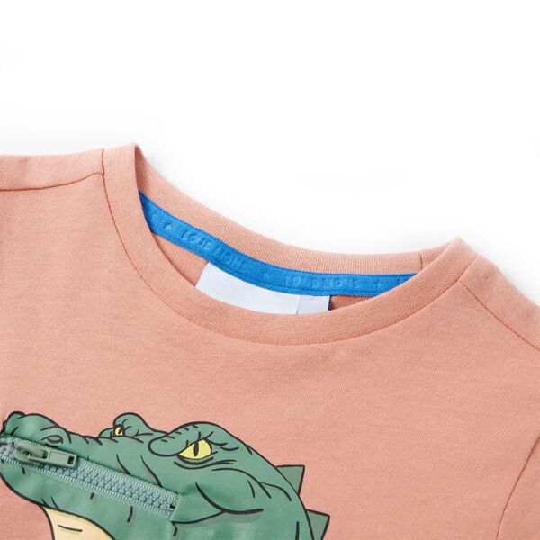 Kinder-T-Shirt Hellorange 128