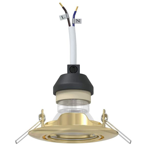 vidaXL Spotlights mit Strahlern 6 pcs Gold 9 x 9 cm Metall