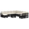 vidaXL Gartensofa-set 12 stk. Schwarz Poly-Rattan