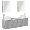 vidaXL Badezimmerschrank-Set 5 stk. Betongrau Holzwerkstoff