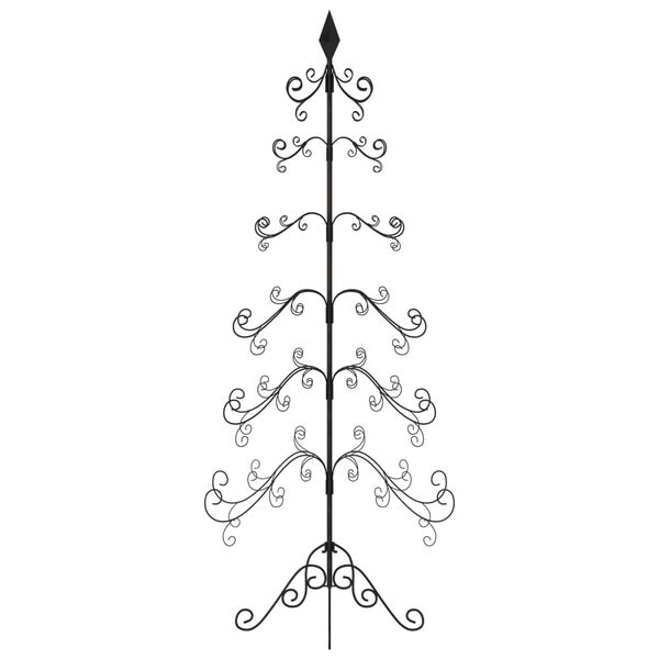 vidaXL Metall-Weihnachtsbaum für Dekorationen Schwarz 180 cm