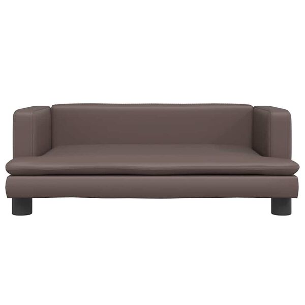 vidaXL Hundebett Braun 80x45x30 cm Kunstleder
