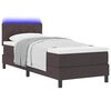 vidaXL Boxspringbett mit Matratze Dunkelbraun 80 x 200 cm Stoff