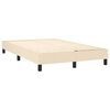 vidaXL Boxspringbett mit Matratze Creme 120x200 cm Stoff