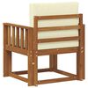 vidaXL Outdoor-Sofa Massives Akazienholz und Polyester Natur