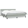 vidaXL Boxspringbett mit Matratze Hellgrau 200x210 cm Samt