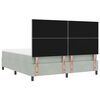 vidaXL Boxspringbett mit Matratze Hellgrau 180 x 200 cm Samt