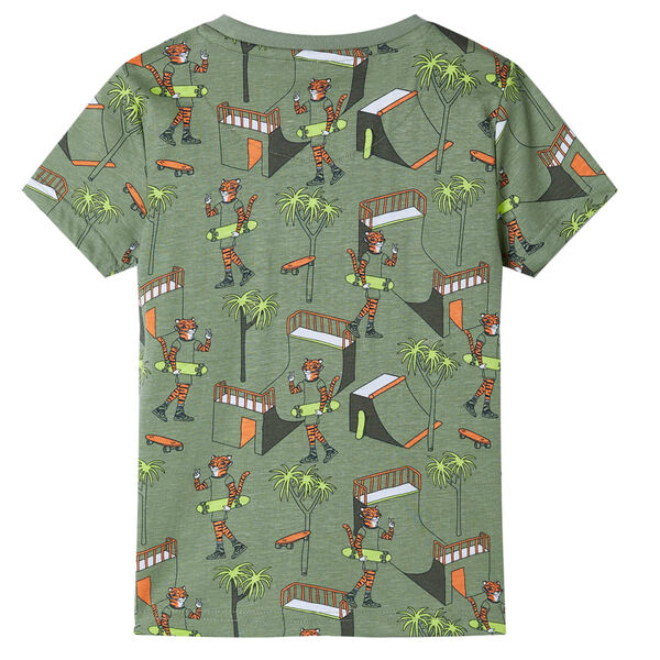 Kinderpyjama mit Kurzen Ärmeln Hellkhaki 116