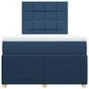 vidaXL Boxspringbett mit Matratze Blau 120x200 cm Stoff