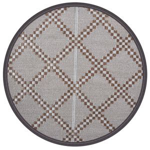vidaXL Outdoor-Teppich ARAKIL Braun &Oslash;120 cm PP