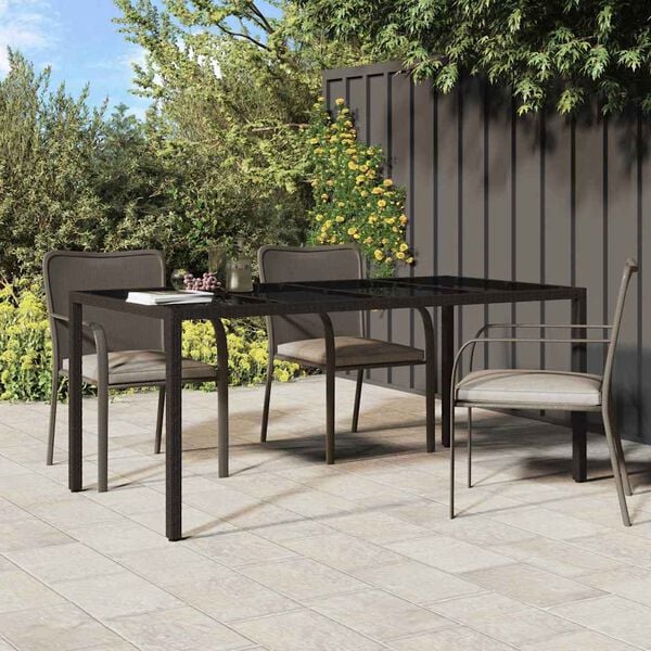 vidaXL Garten-E&szlig;tisch Braun 190 x 90 x 75 cm Poly Rattan