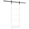 vidaXL Schiebet&uuml;r ORKDAL Wei&szlig; und Schwarz 83 x 202 cm