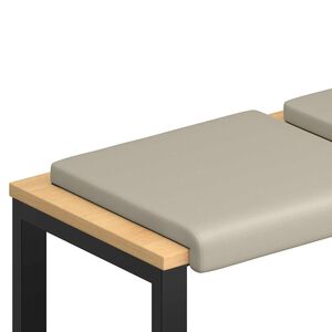 vidaXL Bankkissen 2 stk. Strukturiertes Samt Sand Tiefe 35 cm