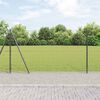vidaXL Zaun mit Pfosten Grau 1,2 x 25 m Stahl und PVC