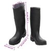 vidaXL Gummistiefel Schwarz Gr&ouml;&szlig;e 46 PVC