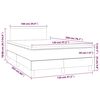 vidaXL Boxspringbett mit Matratze & LED Dunkelblau 120x200 cm Samt