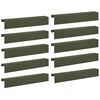 vidaXL Garten-Abdeckprofil 10 stk. 100 x 15 x 15 cm Stahl Olivgr&uuml;n