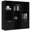 vidaXL Bücherregal Schwarz 98x30x98 cm Holzwerkstoff