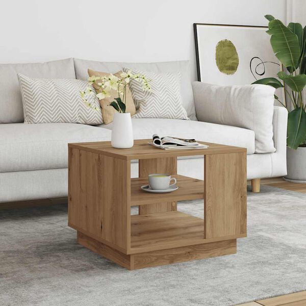 vidaXL Couchtisch Artisan-Eiche 55x55x42 cm Holzwerkstoff