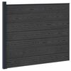 vidaXL Zaunelement WPC und Aluminium Schwarz