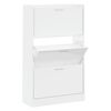 vidaXL Schuhschrank Hochglanz-Wei&szlig; 63x24x103 cm Holzwerkstoff