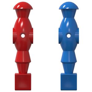 vidaXL Tischfu&szlig;ball Spieler 22 stk. Blau und Rot 2,4 x 2,1 x 9,7 cm PP