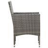 vidaXL 4-tlg. Garten-Lounge-Set mit Auflagen Poly Rattan Grau