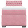 vidaXL Boxspringbett mit Matratze Rosa 80x200 cm Samt