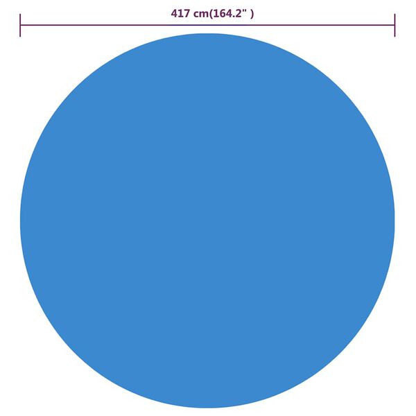 vidaXL Poolabdeckung Blau 417 cm PE