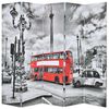 vidaXL Raumteiler klappbar 200 x 170 cm London Bus Schwarz-Wei&szlig;