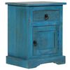 vidaXL Nachttisch Massivholz Mango 40x30x50 cm Blau