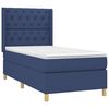 vidaXL Boxspringbett mit Matratze & LED Blau 80x200 cm Stoff
