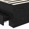 vidaXL Bettrahmen Schwarz Eichen-Optik 100 x 200 cm Holzwerkstoff