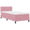 vidaXL Boxspringbett mit Matratze mit Kopfteil Rosa 100 x 200 cm Samt