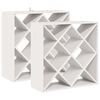 vidaXL Weinregal 2 Stk. Wei&szlig; 62 x 25 x 62 cm Massives Kiefernholz