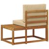 vidaXL Outdoor End Sofa Natur 91 x 63 x 73 cm Massivholz Akazie