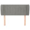 vidaXL Kopfteil mit Ohren Hellgrau 103x23x78/88 cm Samt