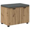 vidaXL Flurbank Artisan-Eiche 60 x 38 x 46 cm