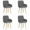 vidaXL Esszimmerst&uuml;hle 4 pcs Stoff Dunkelgrau 56,5 x 50 x 87,5 cm