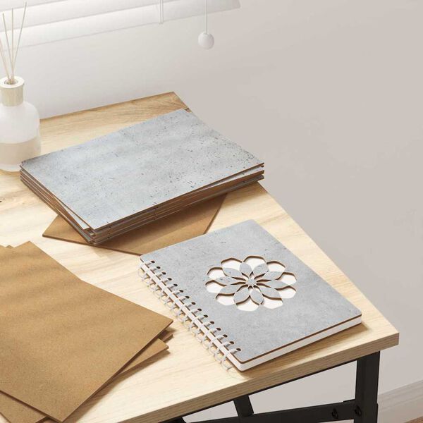 vidaXL Dekoplatten 50 pcs Betongrau 21 x 30 x 0.3 cm Holzwerkstoff