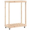 vidaXL Kaminholzregal mit Rollen 76,5x40x108 cm Massivholz Kiefer