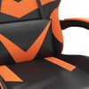 vidaXL Gaming-Stuhl mit Fu&szlig;st&uuml;tze Schwarz und Orange Kunstleder