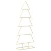 vidaXL Metall-Weihnachtsbaum mit St&auml;nder KUOPIO 150 cm Stahl Gold