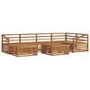 vidaXL Outdoor-Sofagarnitur 7 stk. Natur Massivholz Akazie