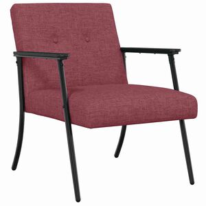 vidaXL Sessel Weinrot Stoff
